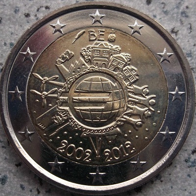 Belgie 2012 10 jaar euro invoering