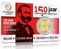 Belgie 2014 150 jaar Rode Kruis (coincard)